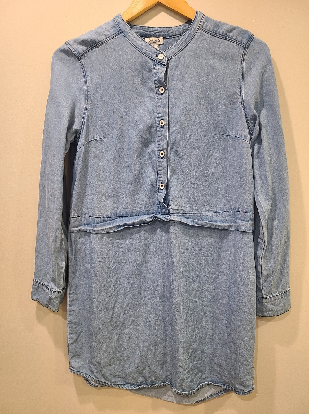 Splendid Shirt Mini Dress Denim Color Size Small